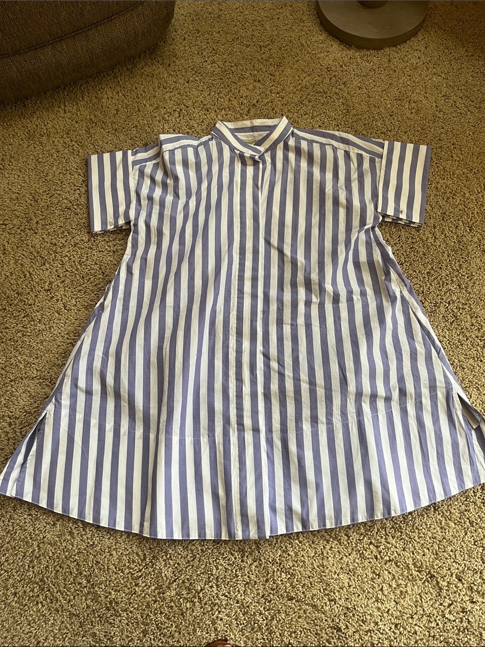 Banana Republic blue and White Striped Shirt